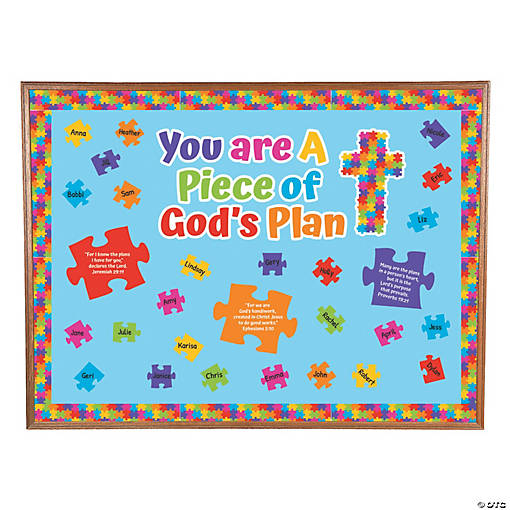 Piece of God&amp;#8217;s Plan Bulletin Board Set - 48 Pc.