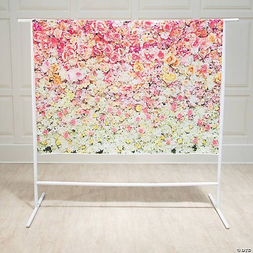 Pink Floral Wedding Backdrop Kit - 2 Pc.