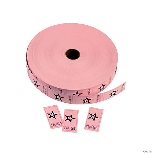 Pink Star Single Roll Tickets