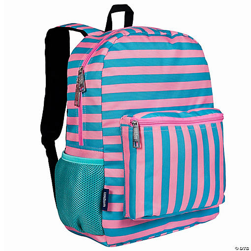 Pink Stripes 16 Inch Backpack