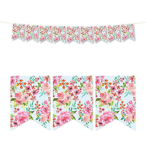 Pink Tea Party Banner 5ft