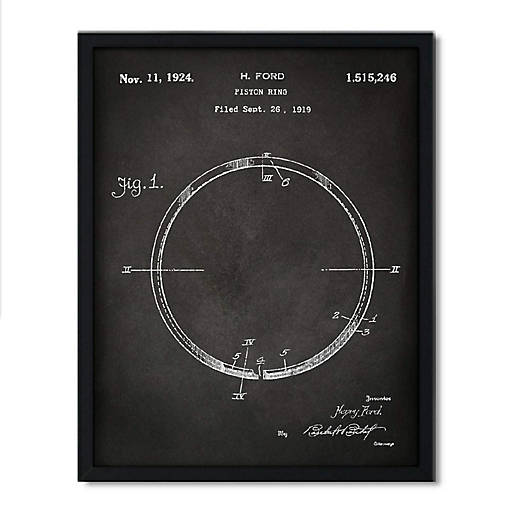 Piston Ring Engine Patent 8.5x11in