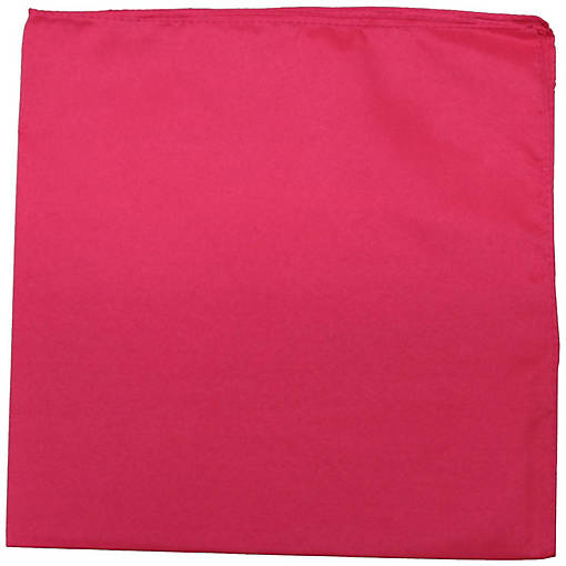 (Plain Hot Pink) Set of 9 Solid 100% Polyester Unisex Bandanas
