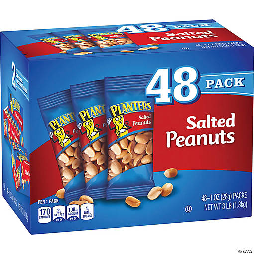 PLANTERS Salted Peanuts, 1 oz, 48 Count