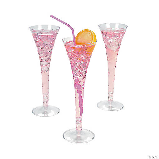Plastic Champagne Glasses - 25 Ct.