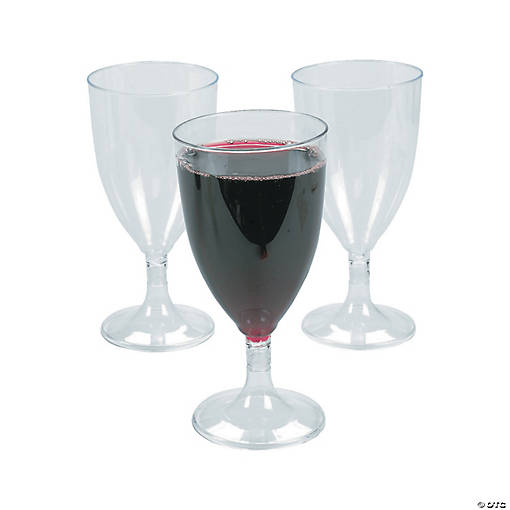 Plastic Wine Glasses - 25 Ct.