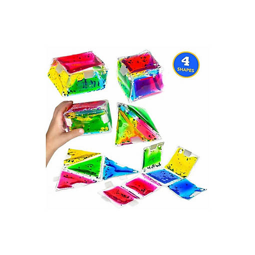 Playlearn 3D Multicolor Foldable Gel Shape - 4 Pack