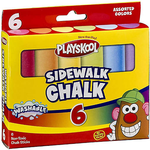 Playskool 6-Piece Washable Sidewalk Chalk