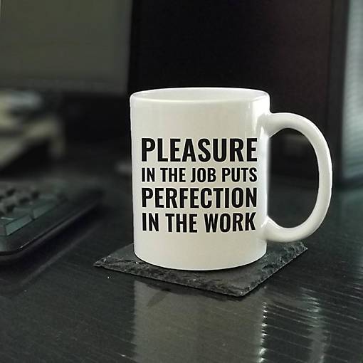 Pleasure Puts Perfection ceramic mug