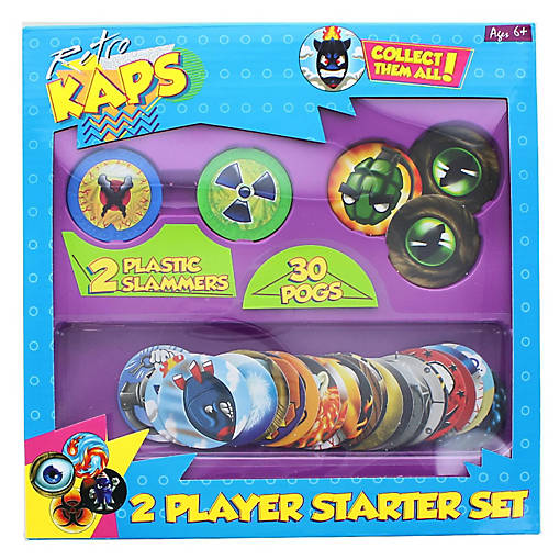 Pogs 2 Player Starter Kit  2 Slammers  30 Pogs