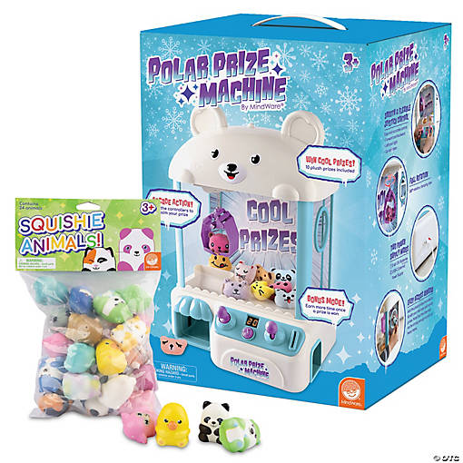 Polar Prize Claw Machine &amp; Squishy Animals: Set of 2