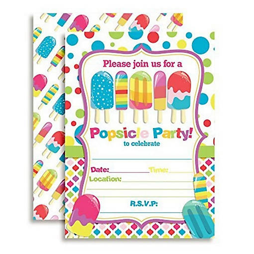Popsicle Invitations 40pc. by AmandaCreation