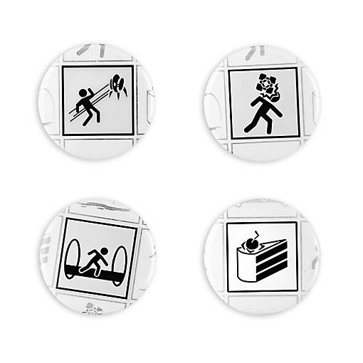 Portal 2 4-Piece Magnet Set