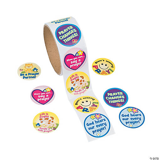 Prayer Sticker Roll - 100 Pc.
