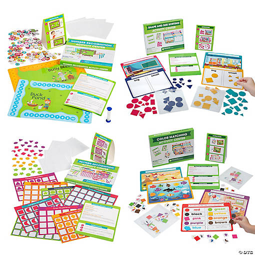 Preschool Math Center Educational Activity Center Bundle Kit - 63 Pc.