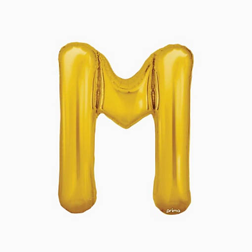 Prima - 16" - Gold - Foil Balloon 'M'