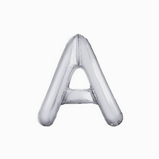 Prima - 16" - Silver - Foil Balloon Letter 'A'