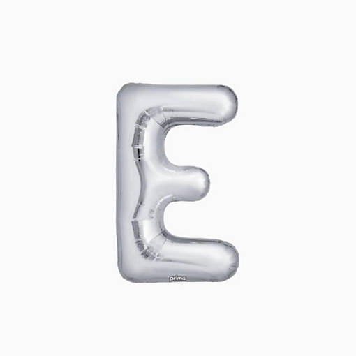 Prima - 16" - Silver - Foil Balloon Letter 'E'