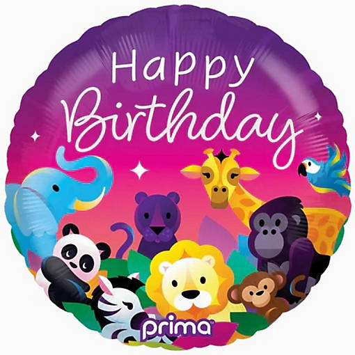Prima - 18" - Multicolor - HBD Foil Balloon