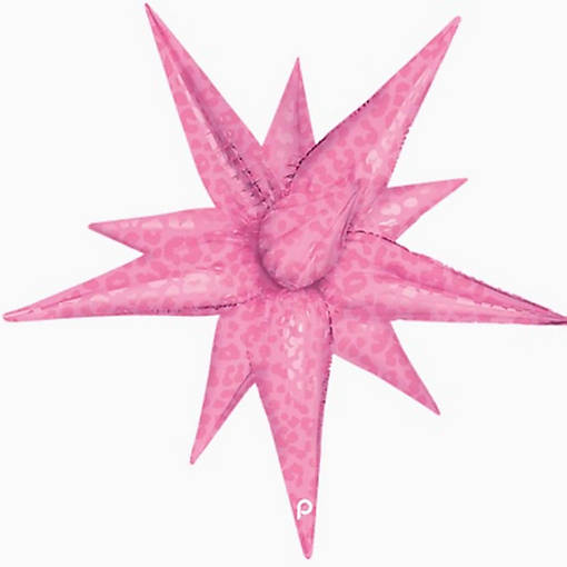 Prima - 40" - Pink - Leopard Print Starburst