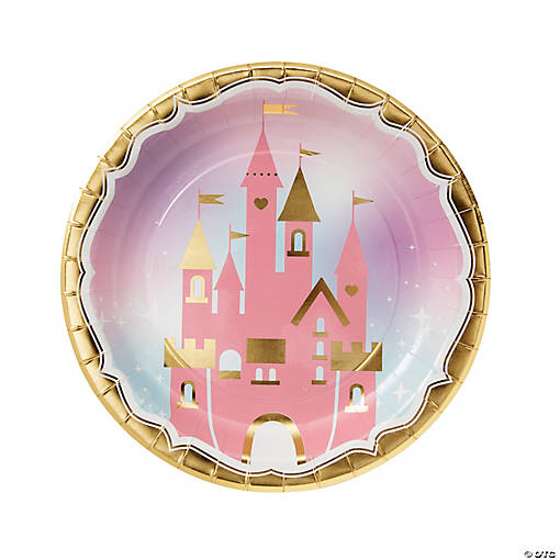 Princess Castle Dinner Plates - 8 Pc.