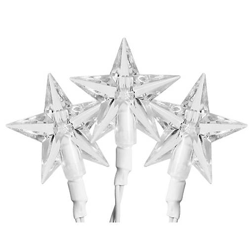 ProductWorks 18184 Light String, 2m x 3m, Warm White Stars, 300 Count, 8 Function
