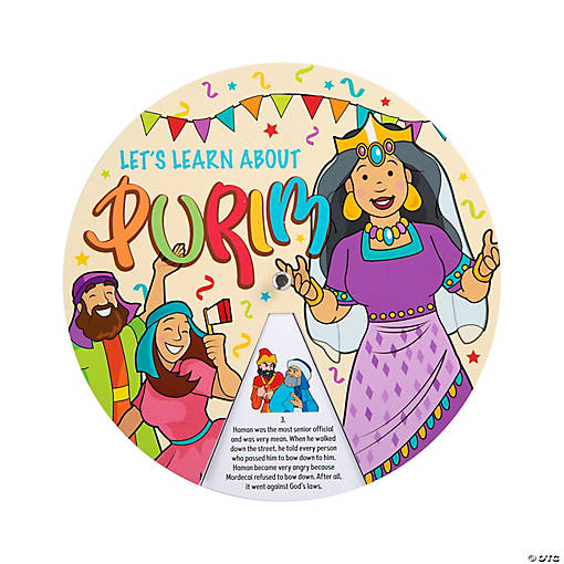 Purim Learning Wheels - 12 Pc.
