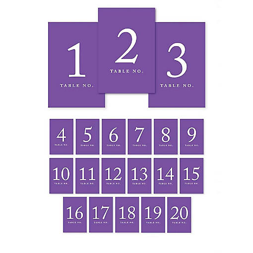 Purple Perforated Numbers 1 20