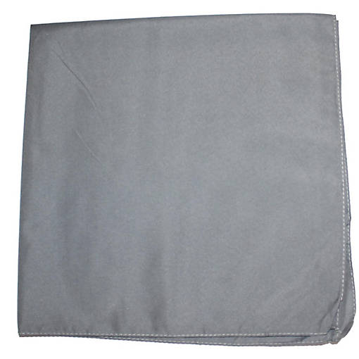 Qraftsy Extra Large Edition Kerchiefs Cotton - Paisley and Solid  (Plain Grey)