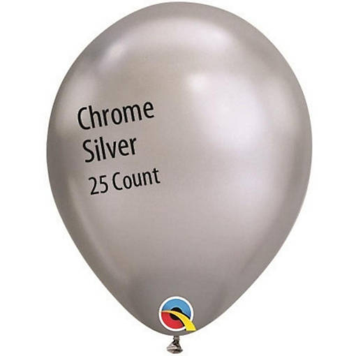 Qualatex - 11" - Chrome Silver Latex Balloons