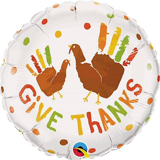 Qualatex - 18" - Multicolour - Thanksgiving Turkey Hands