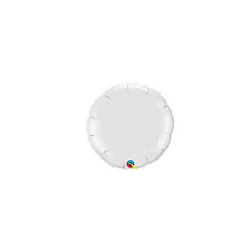 Qualatex - 4" - White Round Foil Balloons