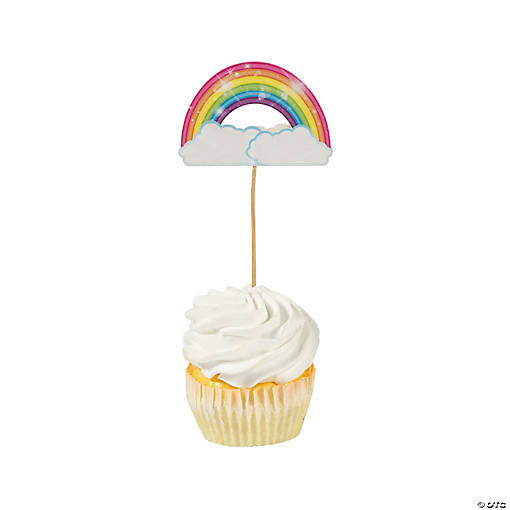 Rainbow Cloud Food Picks - 12 Pc.