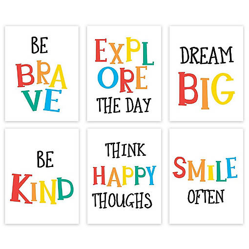 Rainbow Happy Thoughts 6Pk 8.5x11in
