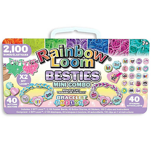 Rainbow Loom: Bestie Mini Button Combo Bracelet Making Set, Ages 7+