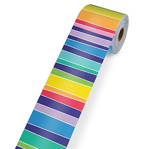 Rainbow Rolled Straight Bulletin Board Borders