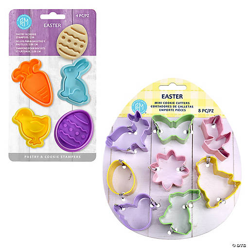R&amp;M International Mini Easter Cookie Cutter/Stamper Set