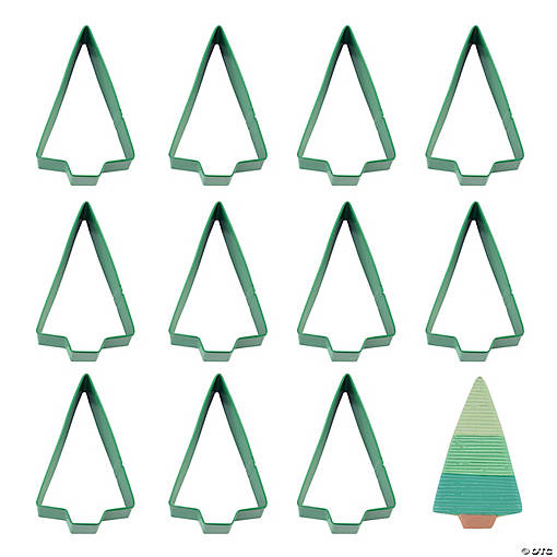 R&amp;M TRIANGLE TREE 4" COOKIE CUTTER GREEN