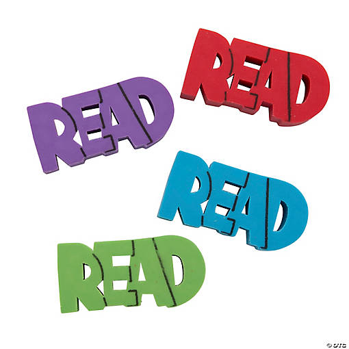 Read Word-Shaped Erasers - 24 Pc.