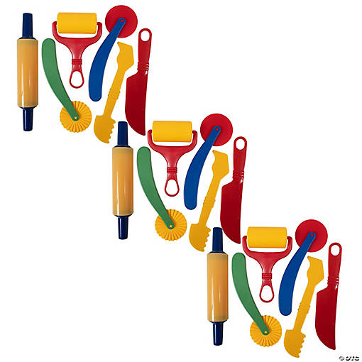 READY 2 LEARN Dough Tools - 6 Per Set, 3 Sets