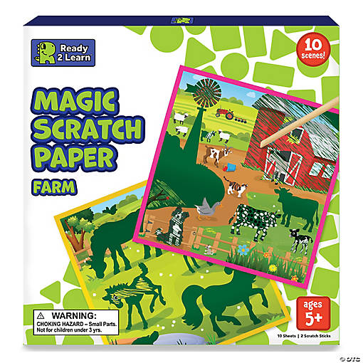 READY 2 LEARN Magic Scratch Paper, Farm