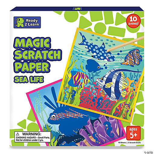 READY 2 LEARN Magic Scratch Paper, Sea-Life