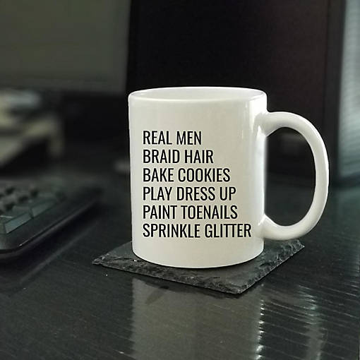 Real Men Bake &amp; Glitter Dad Ceramic Mug