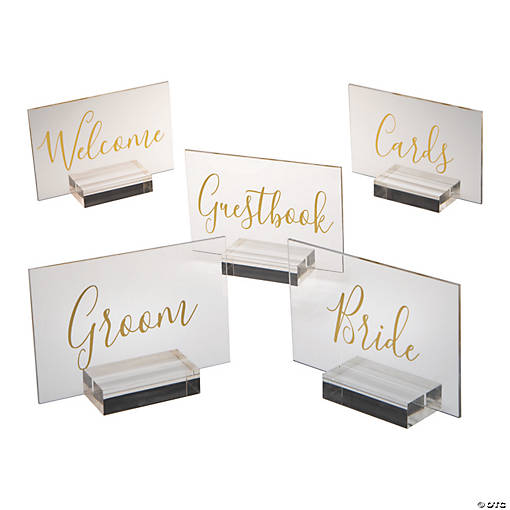 Rectangle Wedding Sign Set - 5 Pc.