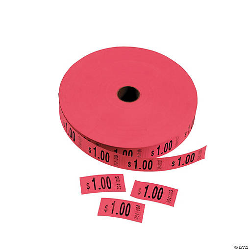 Red $1.00 Single Roll Tickets
