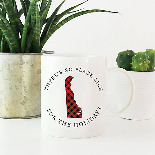 Red Buffalo Plaid Delaware Ceramic Mug