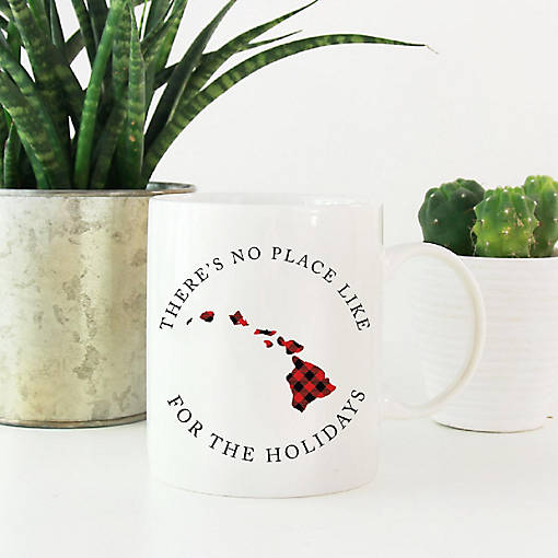 Red Buffalo Plaid Hawaii Ceramic Mug