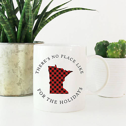 Red Buffalo Plaid Minnesota Ceramic Mug
