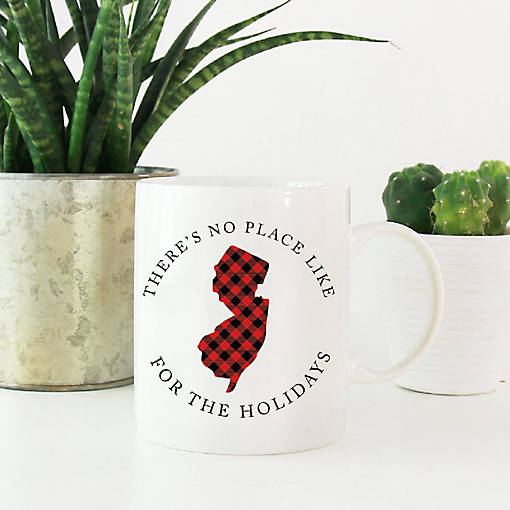 Red Buffalo Plaid New Jersey Ceramic Mug
