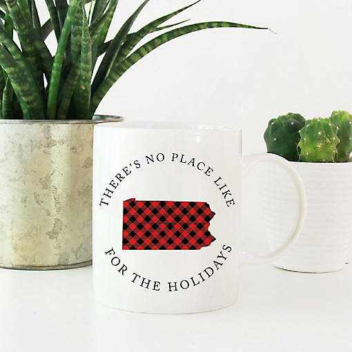 Red Buffalo Plaid Penn. Ceramic Mug